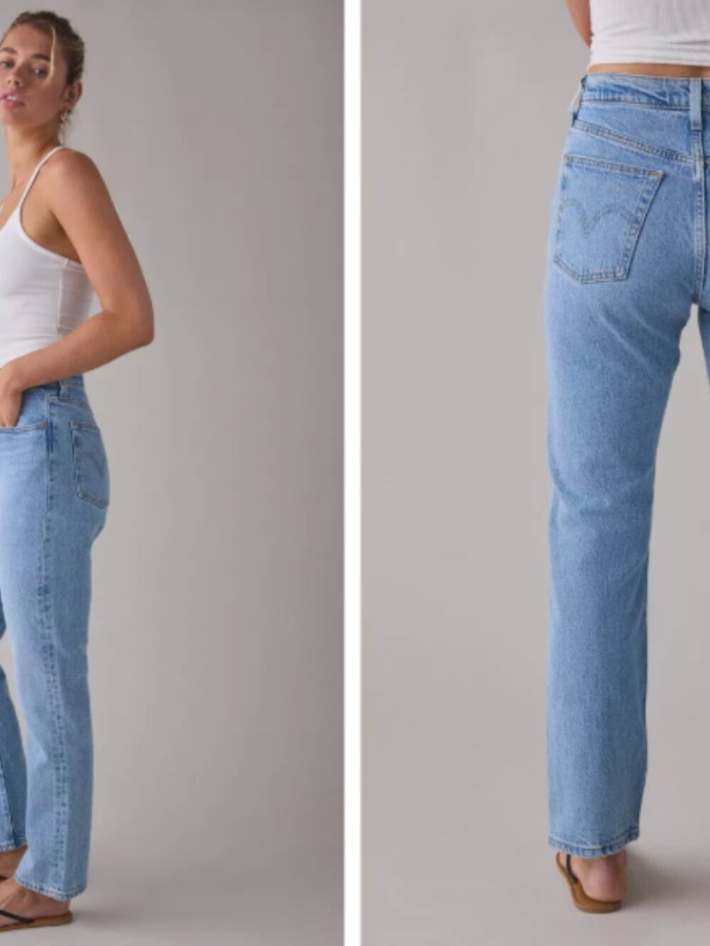 Levi's Light Blue High Rise Straight Leg Jeans; New with no tags - Picture 2 of 10